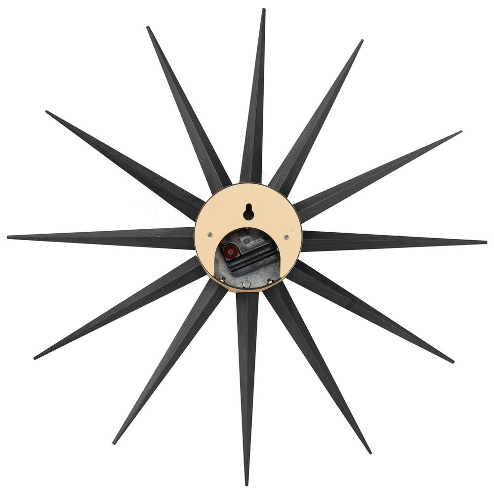 George Nelson Inspired Sunburst Clock, Multiple Colors 19"