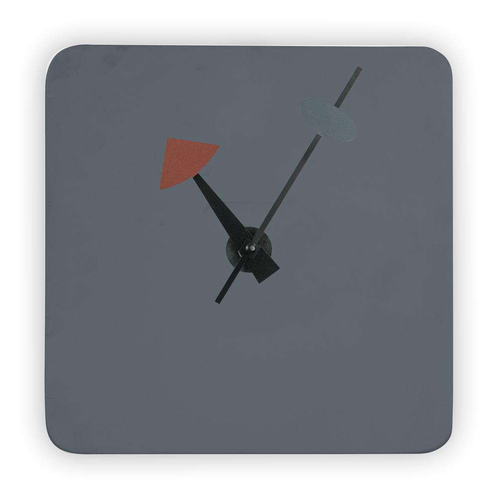 MCM Minimal Square Clock, Multiple Colors 10"