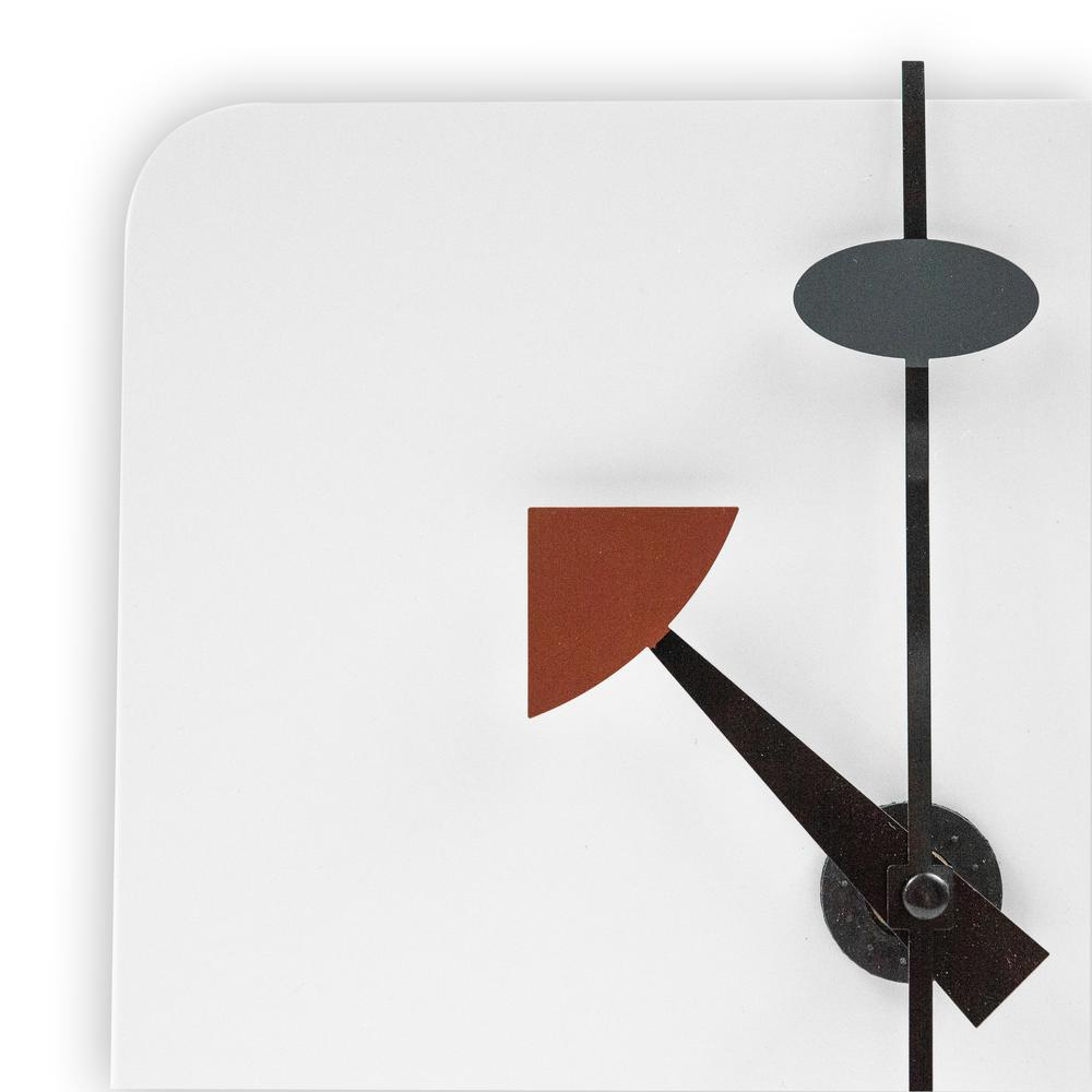 MCM Minimal Square Clock, Multiple Colors 10"