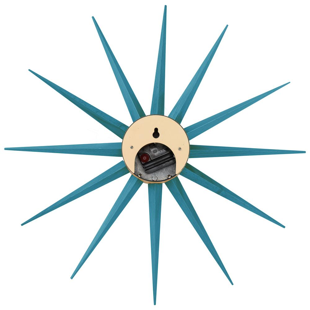 George Nelson Inspired Sunburst Clock, Multiple Colors 19"