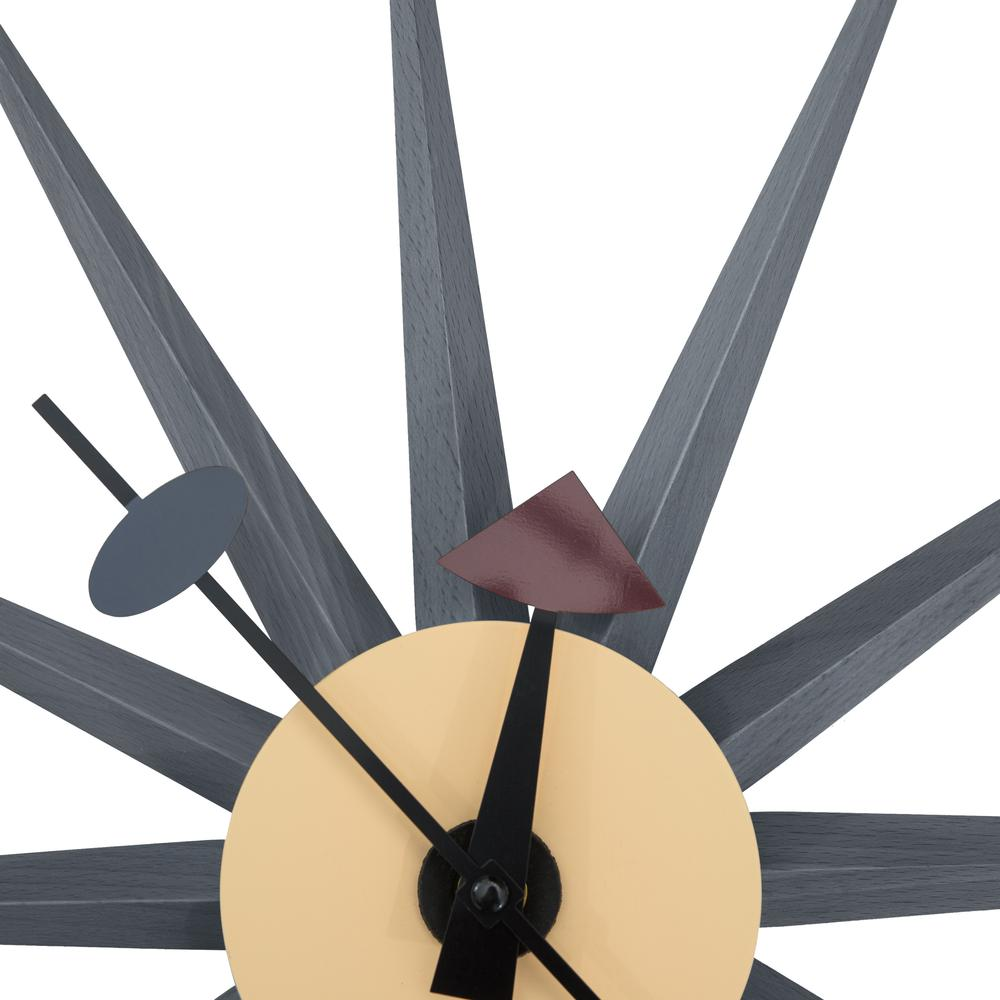 George Nelson Inspired Sunburst Clock, Multiple Colors 19"