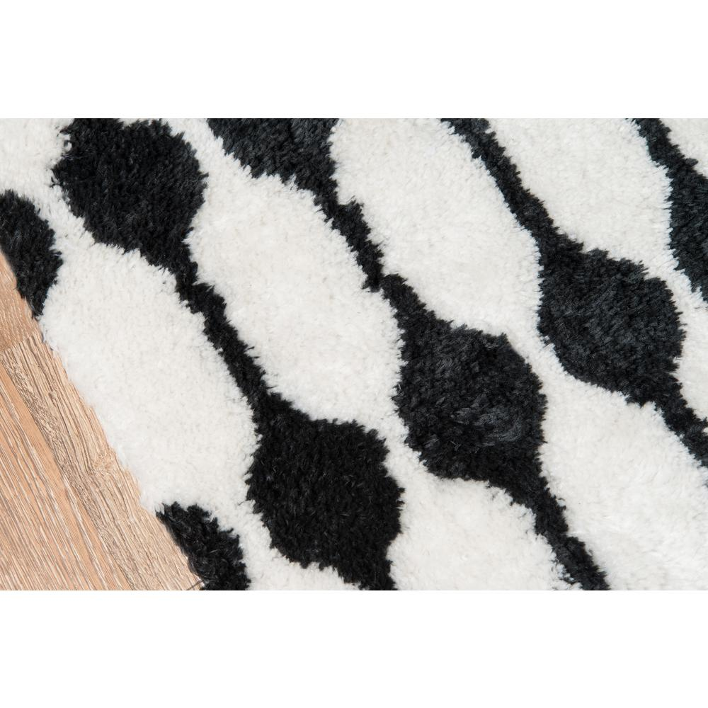 Retro Area Rug, Black and White, 3'6" X 5'6"