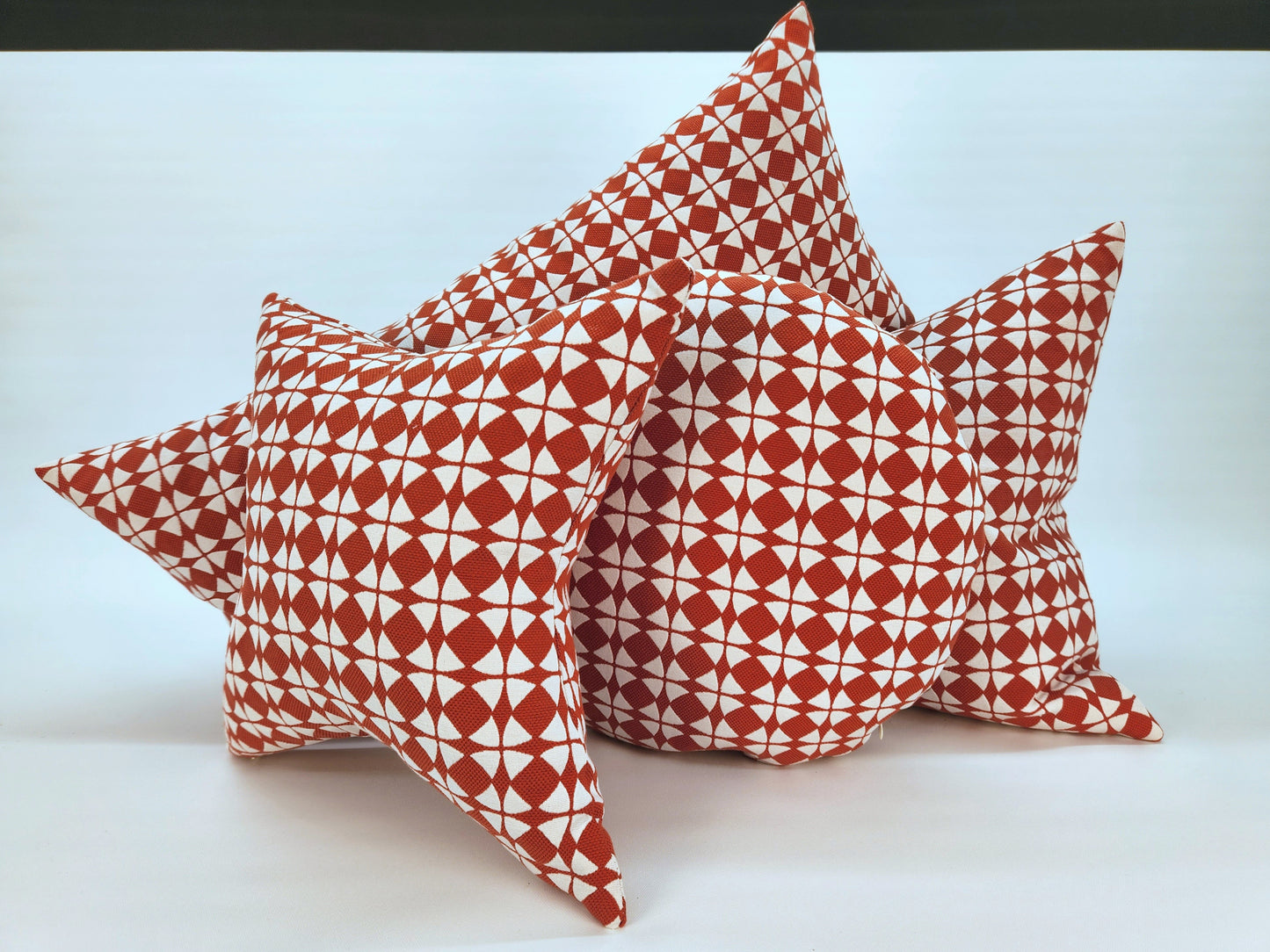 Explorer58 Star Shaped Pillow Cover, Thruster Red, with or without Feather Insert. Handmade by Houston and Scott