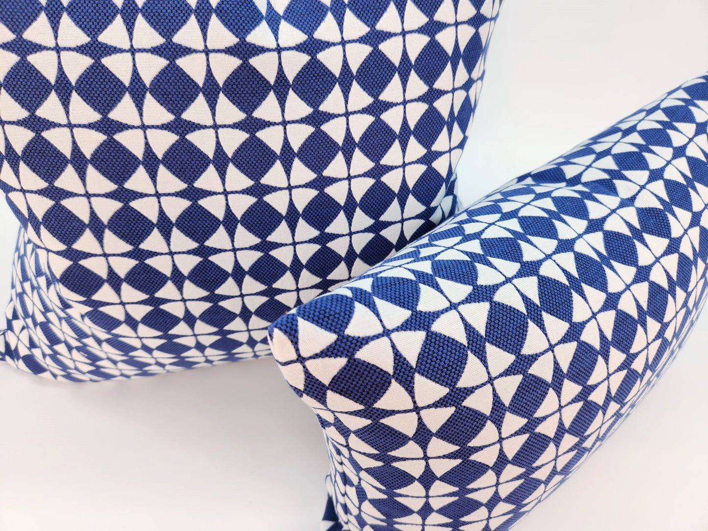 Explorer58 Rectangular Lumbar Pillow Cover, Cape Canaveral Blue, Various Sizes, with or without Inserts, Handmade by Houston and Scott