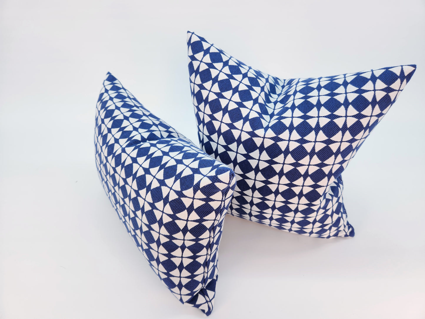 Explorer58 Square Pillow Cover, Cape Canaveral Blue, Various Sizes, with or without Inserts, Handmade by Houston and Scott