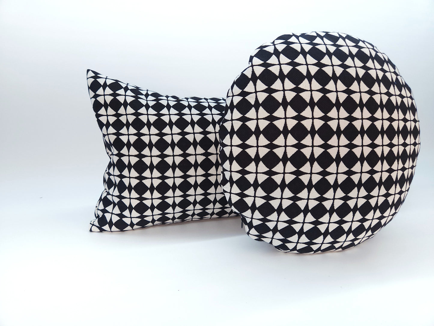 Explorer58 Round 16" Pillow Cover, Deep Space Black, with or without Feather Insert, Handmade by Houston and Scott