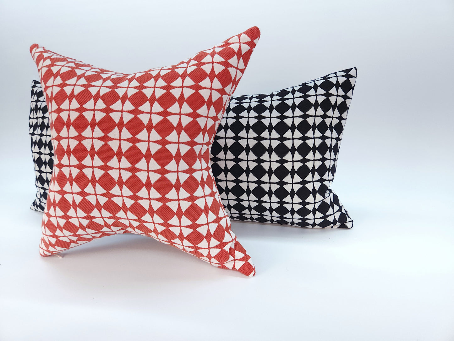 Explorer58 Star Shaped Pillow Cover, Thruster Red, with or without Feather Insert. Handmade by Houston and Scott