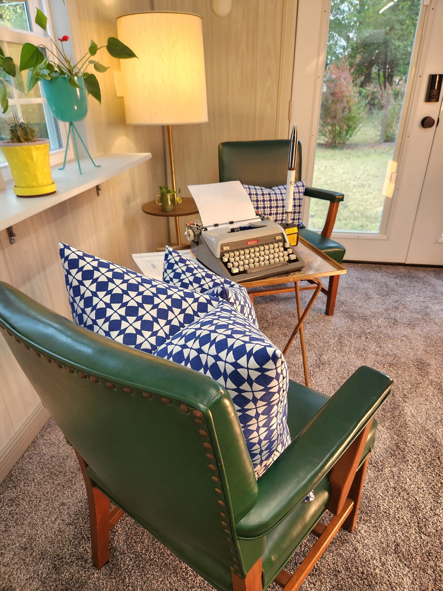 Explorer58 Star Shaped Pillow Cover, Cape Canaveral Blue, with or without Feather Insert. Handmade by Houston and Scott