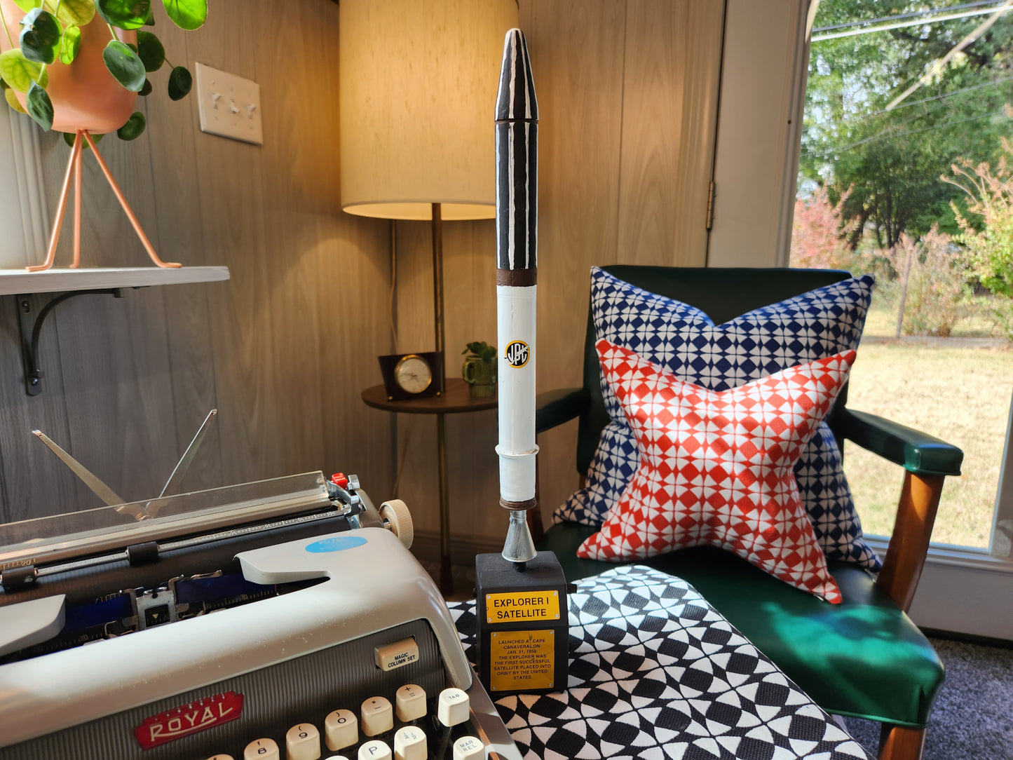 Explorer58 Rectangular Lumbar Pillow Cover, Thruster Red, Various Sizes, with or without Inserts, Handmade by Houston and Scott