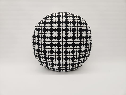 Explorer58 Round 16" Pillow Cover, Deep Space Black, with or without Feather Insert, Handmade by Houston and Scott