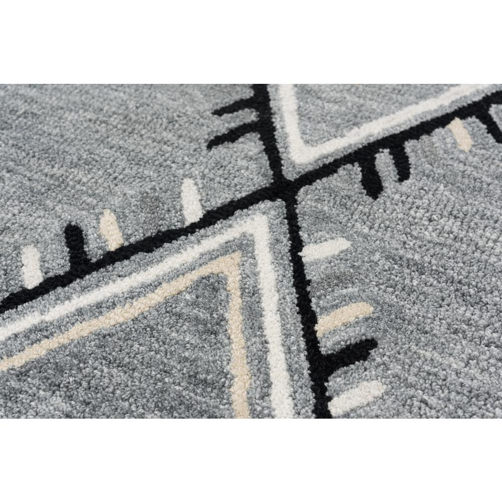 Santa Fe Gray Wool Blend Area Rug 7'9"x9'9"