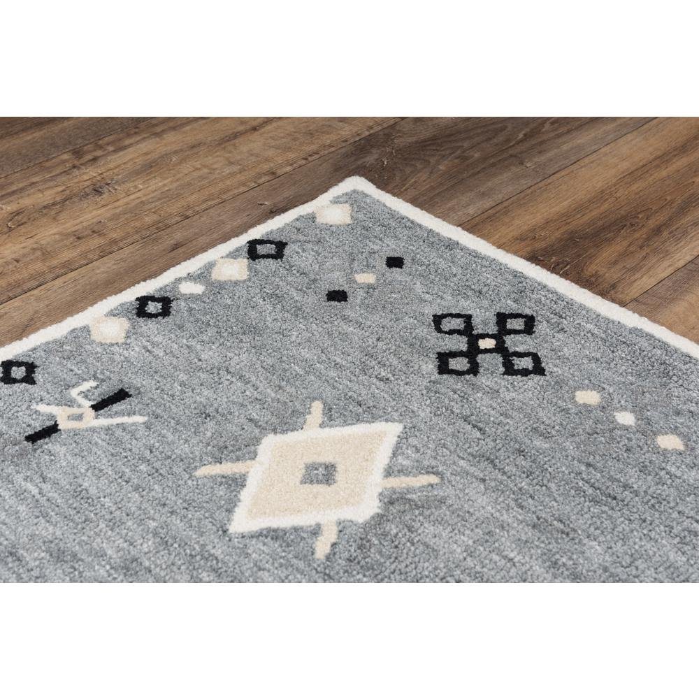 Santa Fe Gray Wool Blend Area Rug 7'9"x9'9"