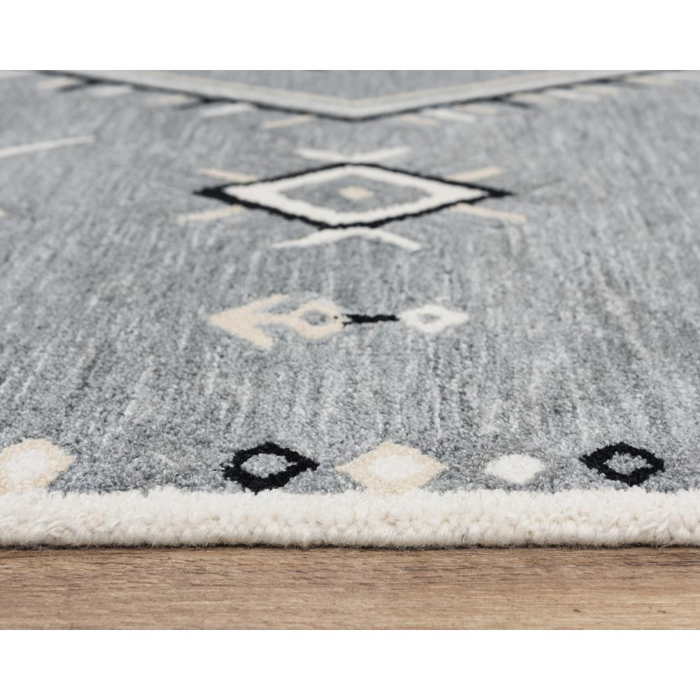 Santa Fe Gray Wool Blend Area Rug 7'9"x9'9"