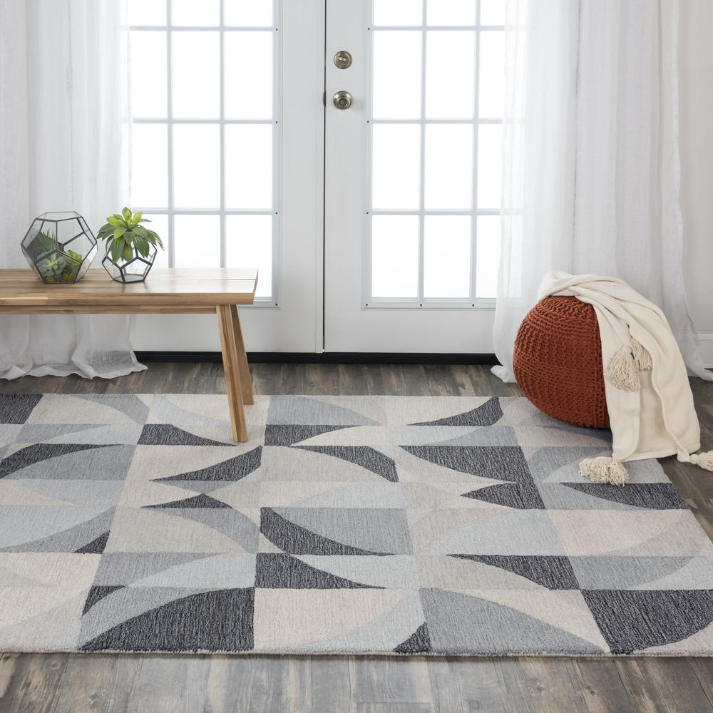 Neutral Statement Light Wool Area Rug 7'9"x9'9"