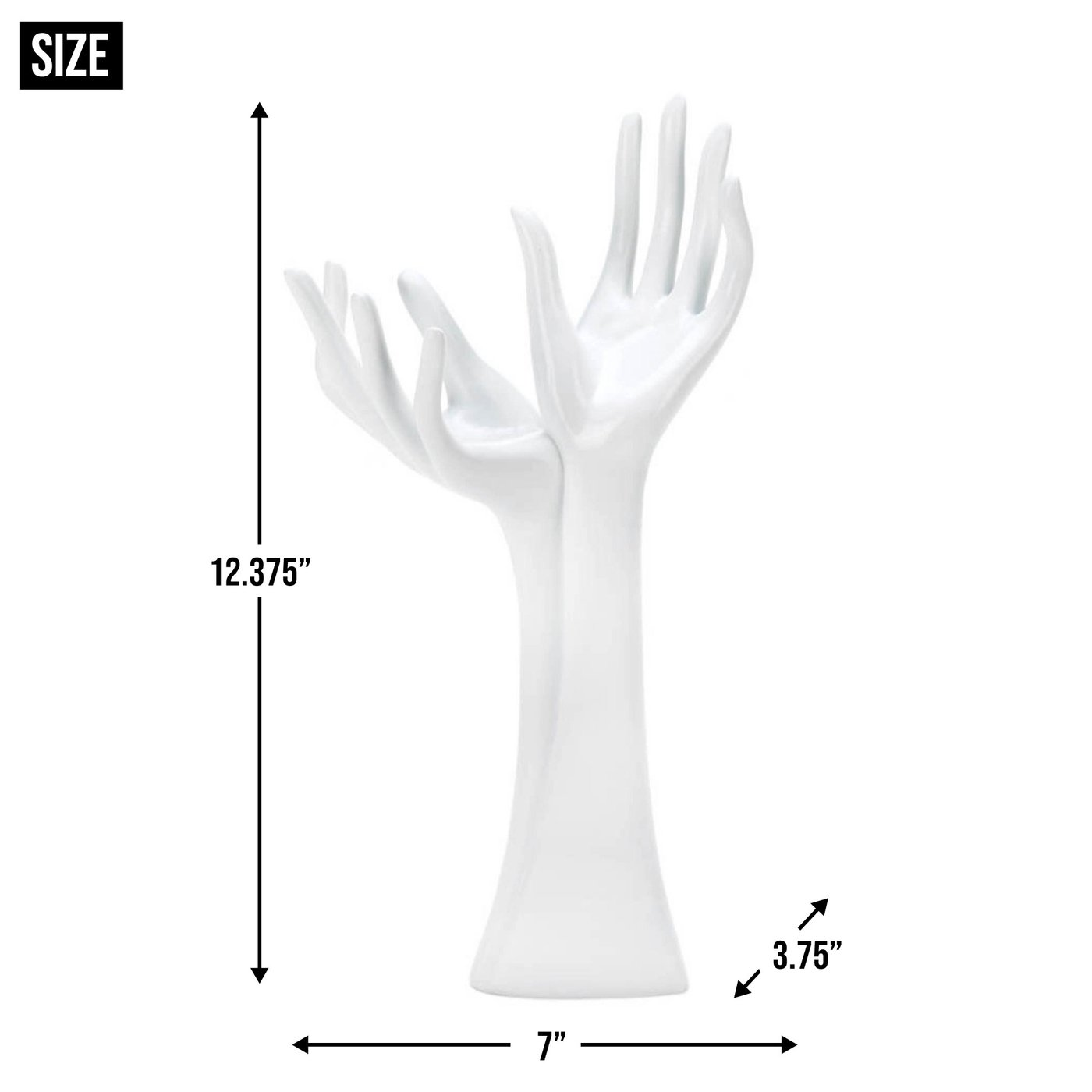 Helping Hands Sculpture/Jewelry Holder 12.4"