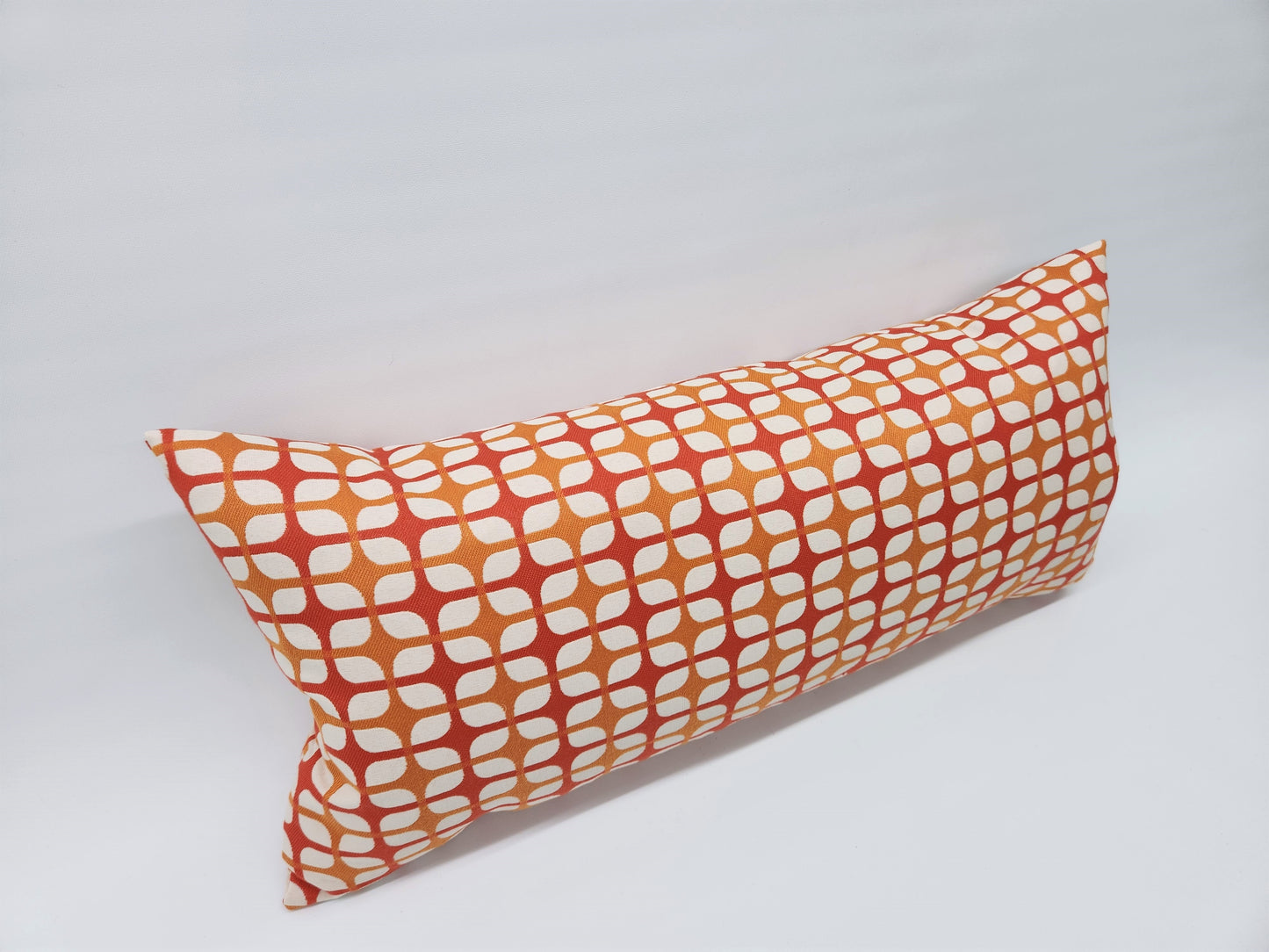 Breeze Block Vintage Inspired Lumbar Pillow Cover, Tangerine, Various Sizes, with or without Inserts