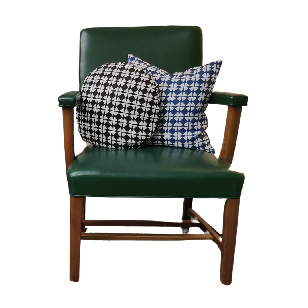 Explorer58 Round 16" Pillow Cover, Deep Space Black, with or without Feather Insert, Handmade by Houston and Scott