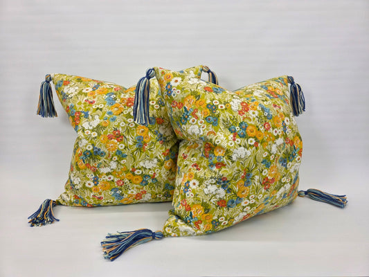 Riverdale Floral Tassel Pillow - 1977 Print