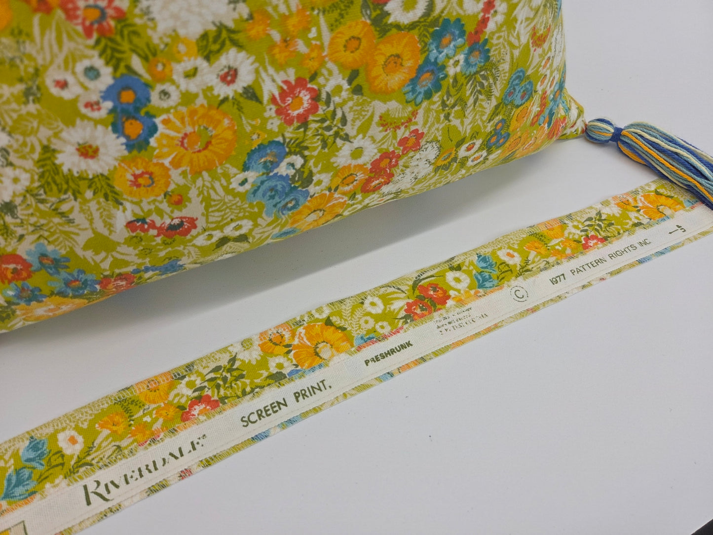 Riverdale Floral Tassel Pillow - 1977 Print