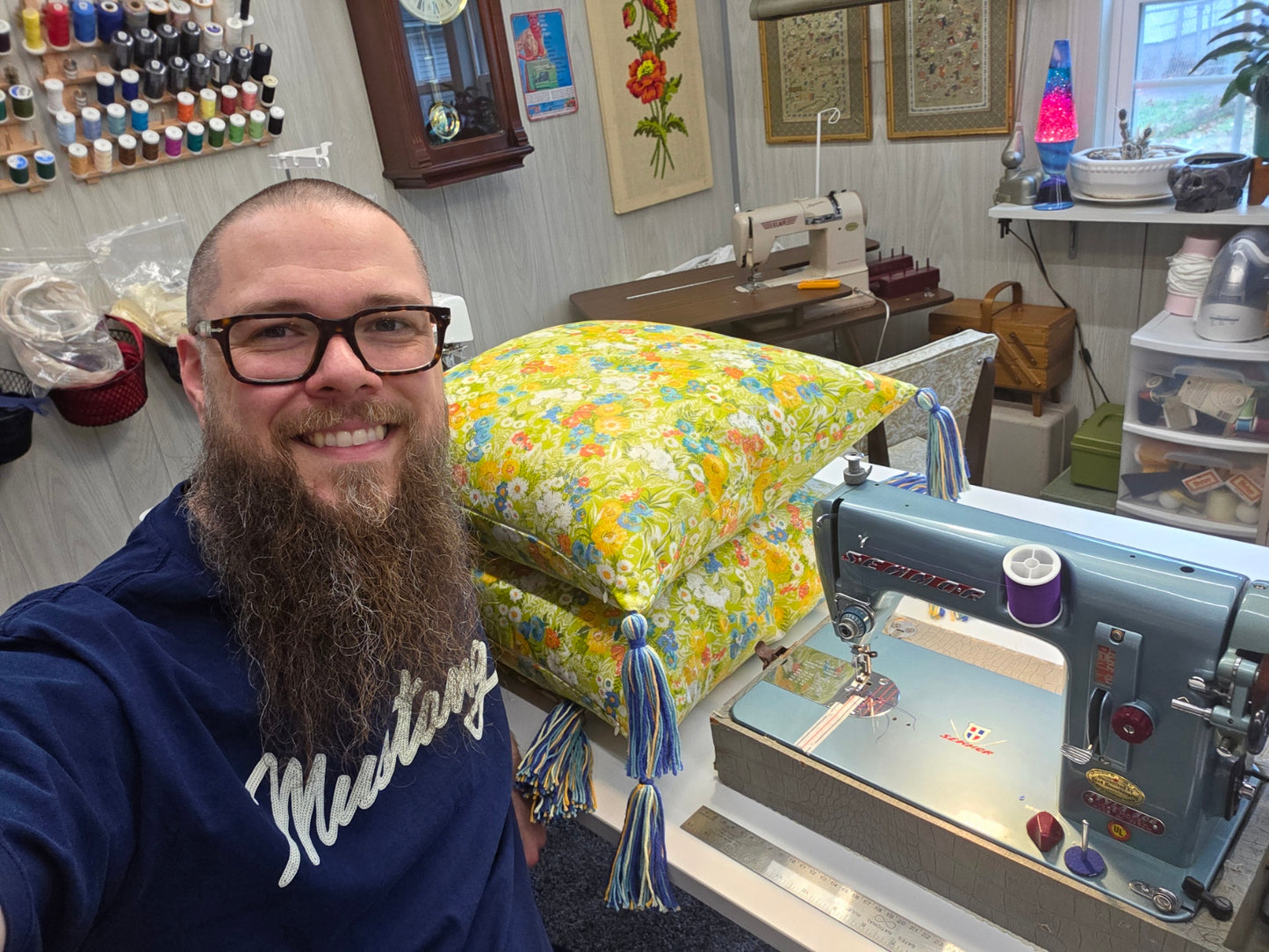 Riverdale Floral Tassel Pillow - 1977 Print