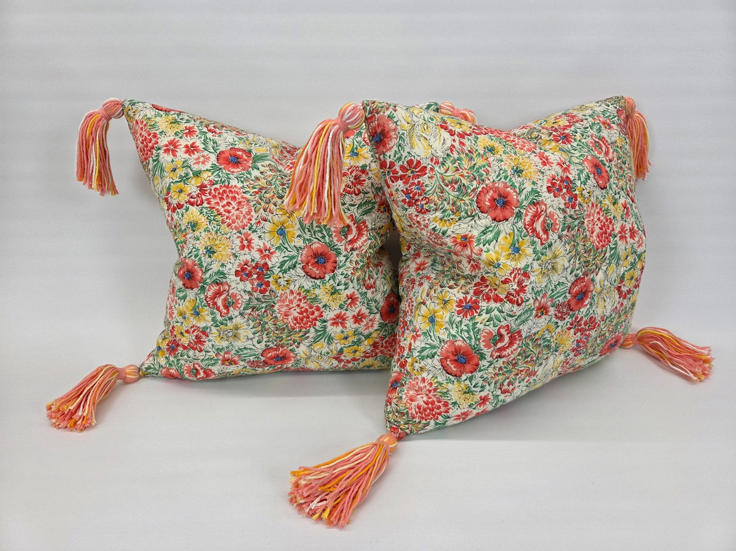 Weilwood Quilted Floral Tassel Pillow - 1978 Print