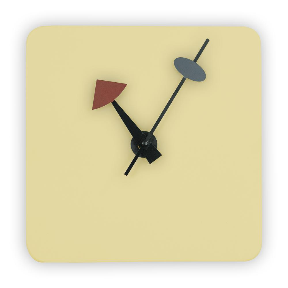 MCM Minimal Square Clock, Multiple Colors 10"