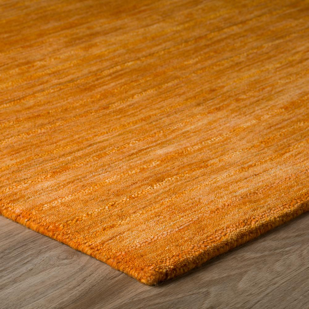 Textured Orange Wool Area Rug 5'x7'6"