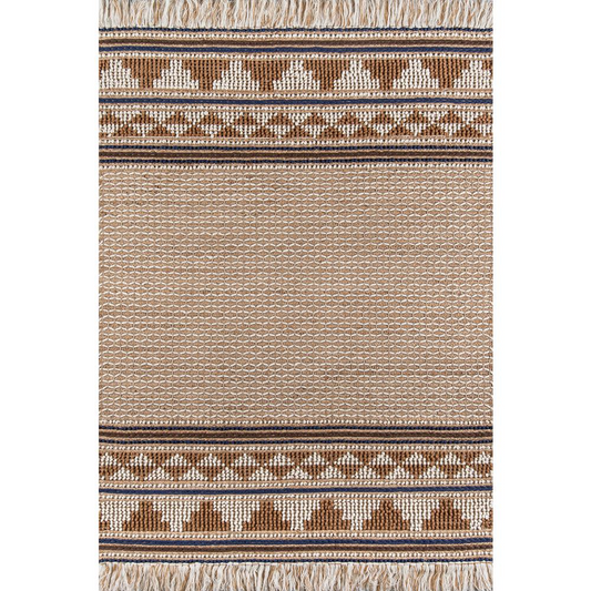 Southwest Wool/Cotton Blend Area Rug, Ivory, 8' X 10'