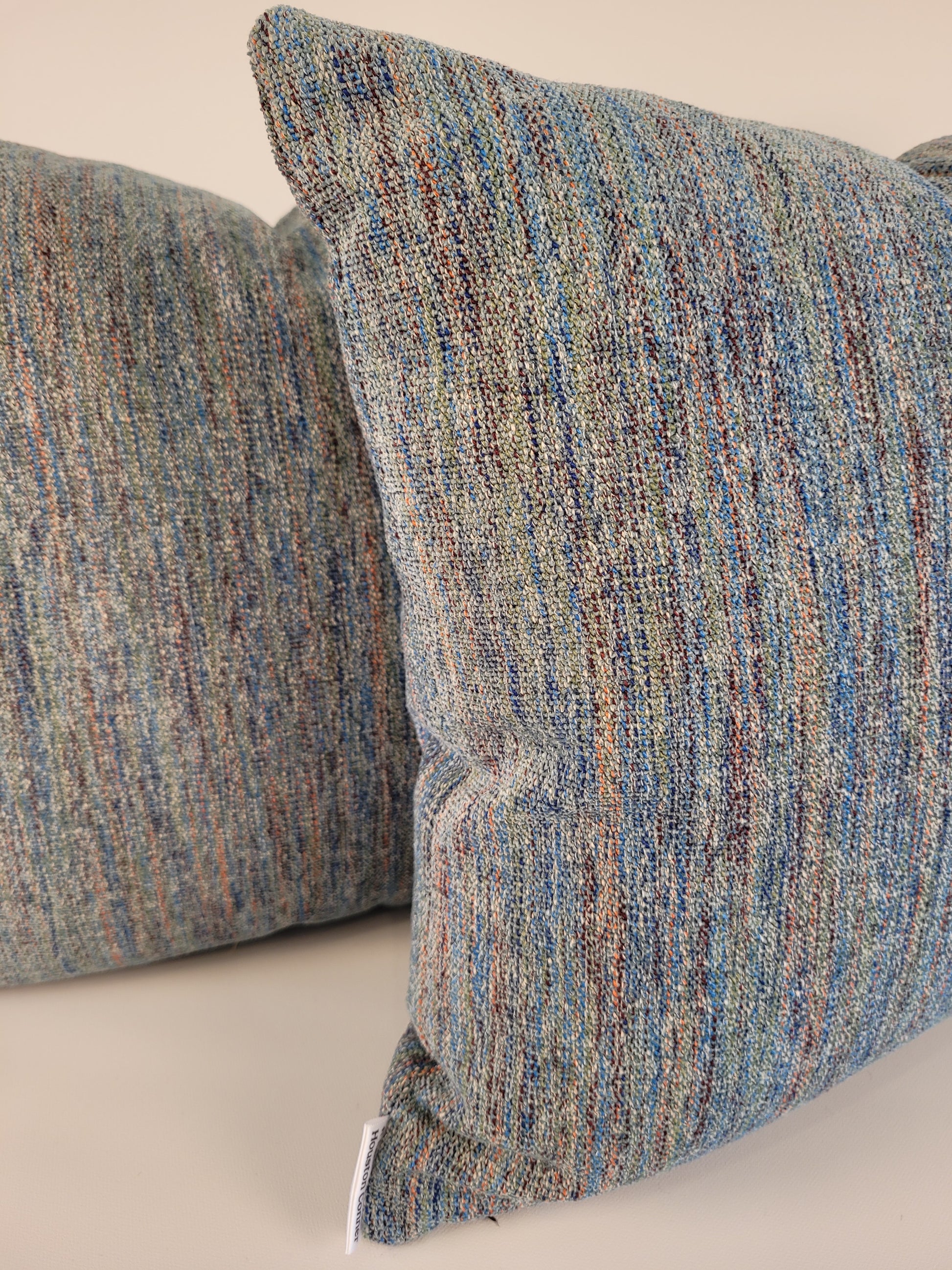 Turquoise Tweed Accent Pillow 16" feather insert