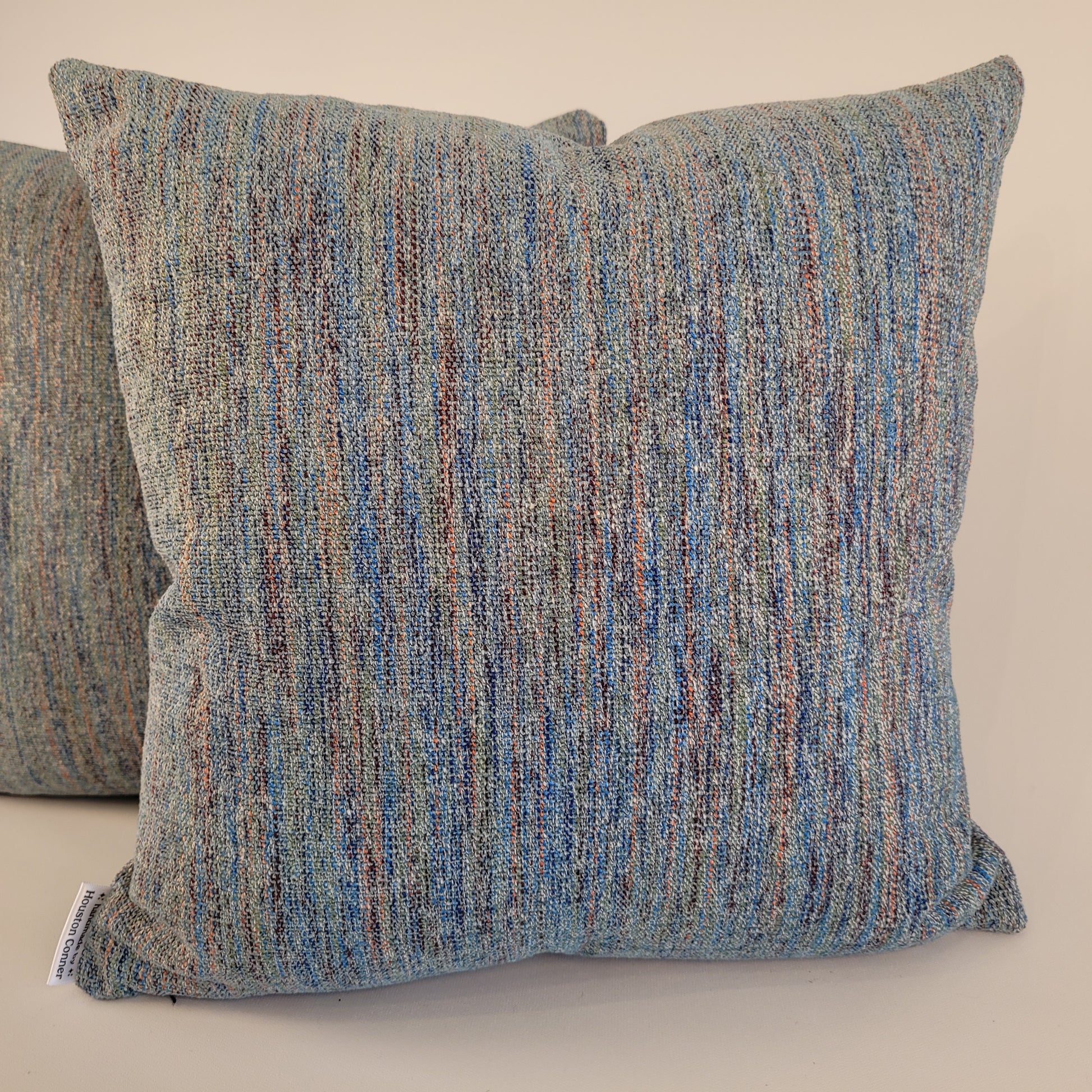 Turquoise Tweed Accent Pillow 16" feather insert