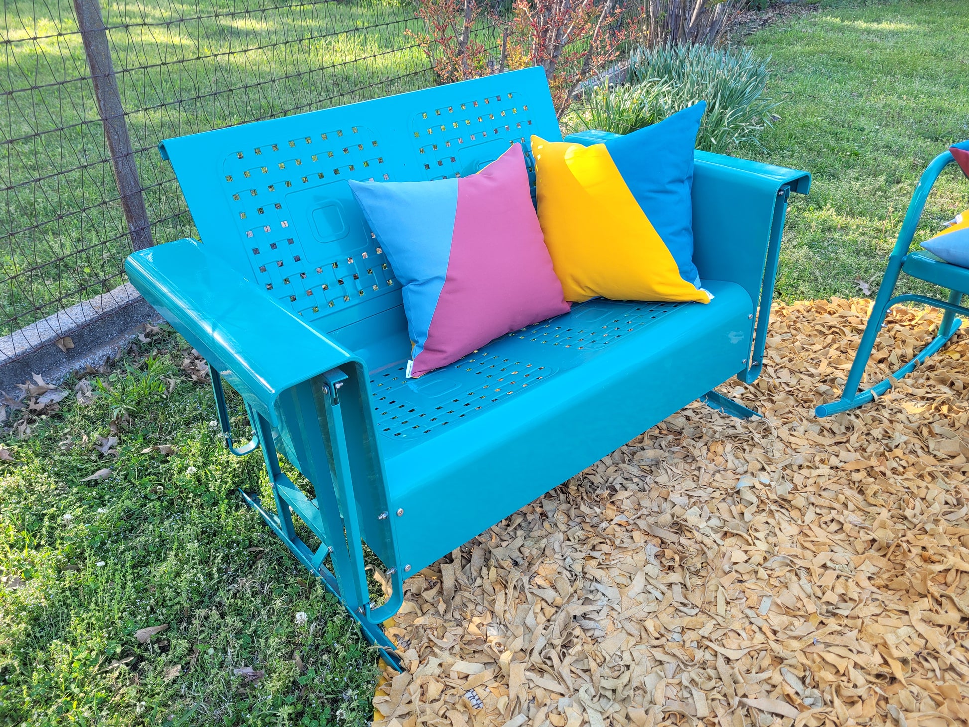 50s Mod Geometric Outdoor Throw Pillow 20"