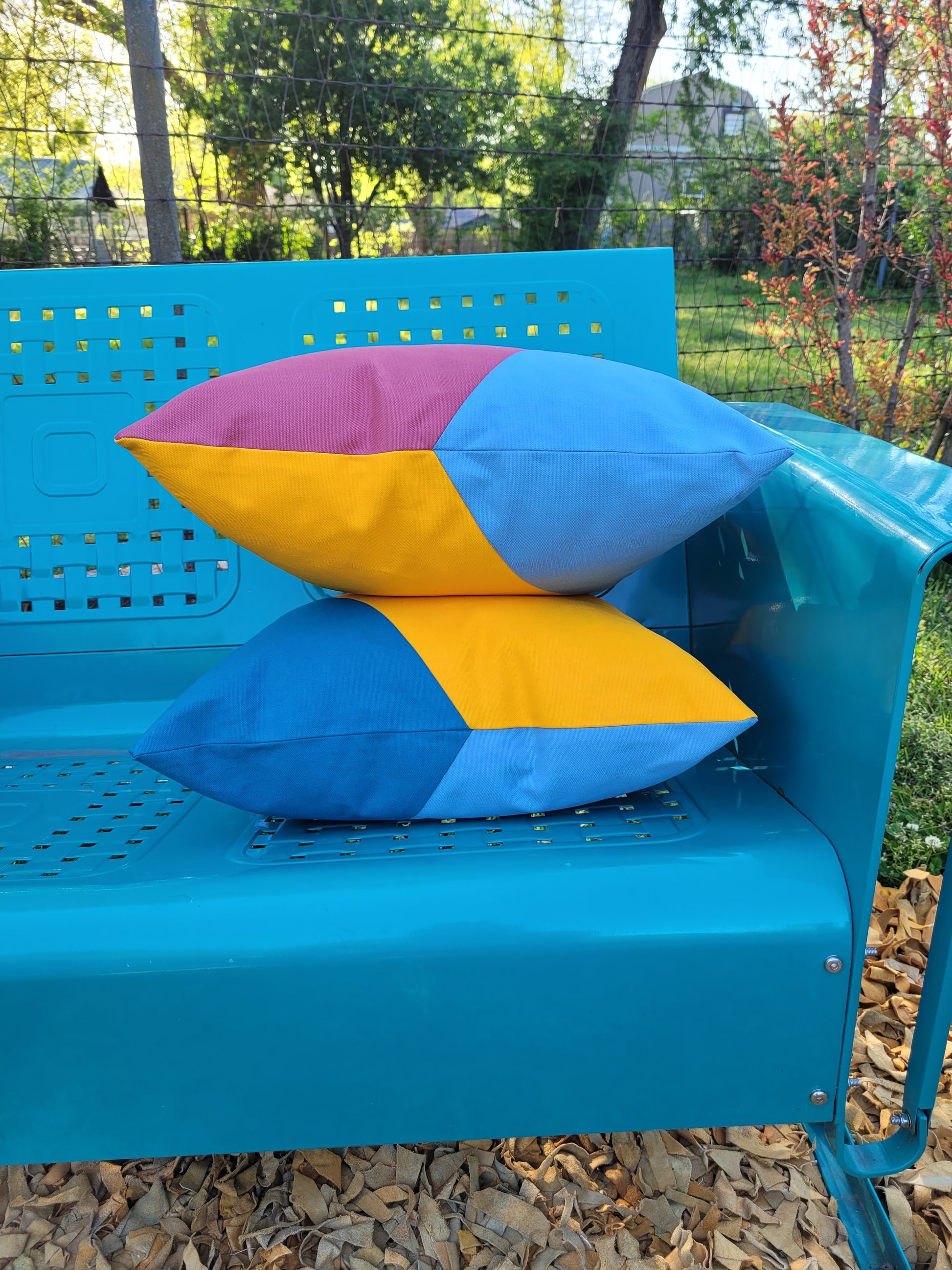 50s Mod Geometric Outdoor Throw Pillow 20"