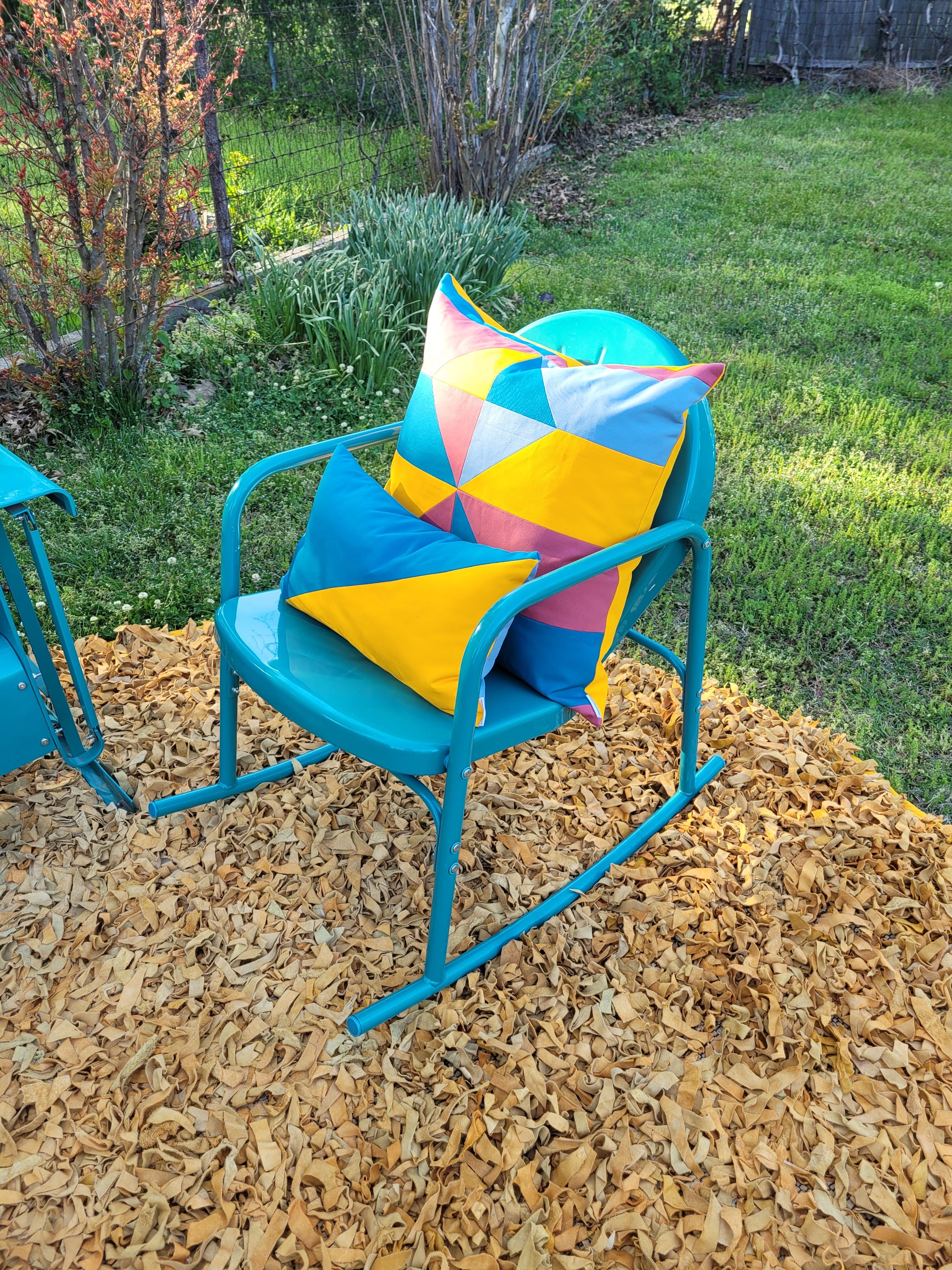 50s Mod Geometric Outdoor Throw Pillow 24"