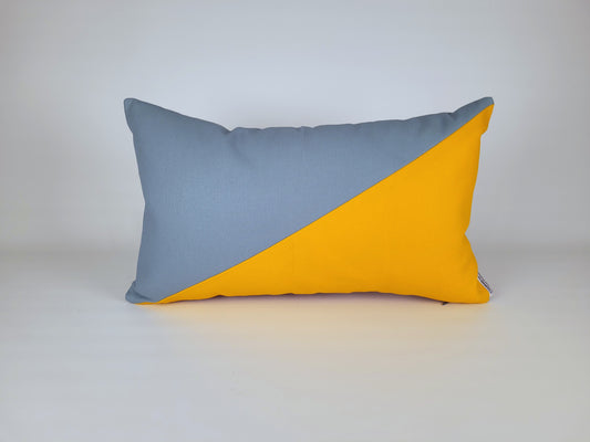 50s Mod Geometric Outdoor Throw Pillow Lumbar 12x20"