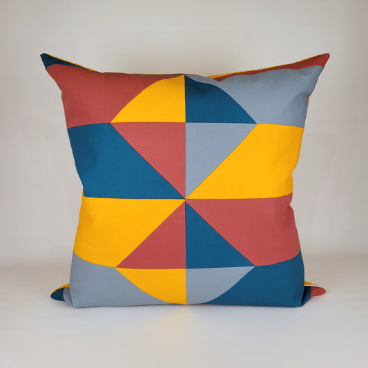 50s Mod Geometric Outdoor Throw Pillow 24"