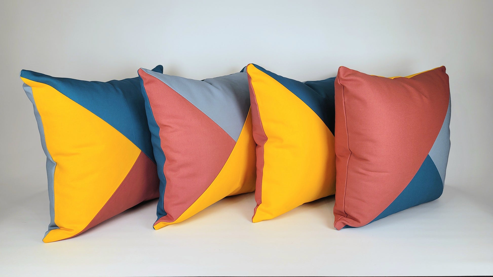 50s Mod Geometric Outdoor Throw Pillow 18"