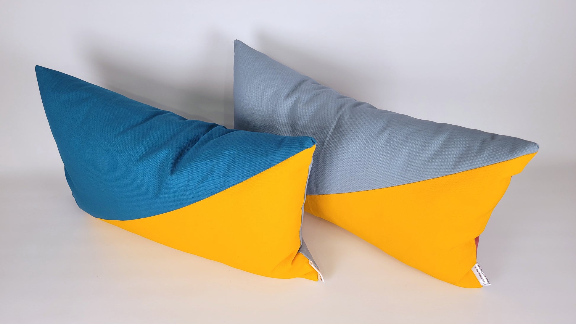50s Mod Geometric Outdoor Throw Pillow Lumbar 12x20"