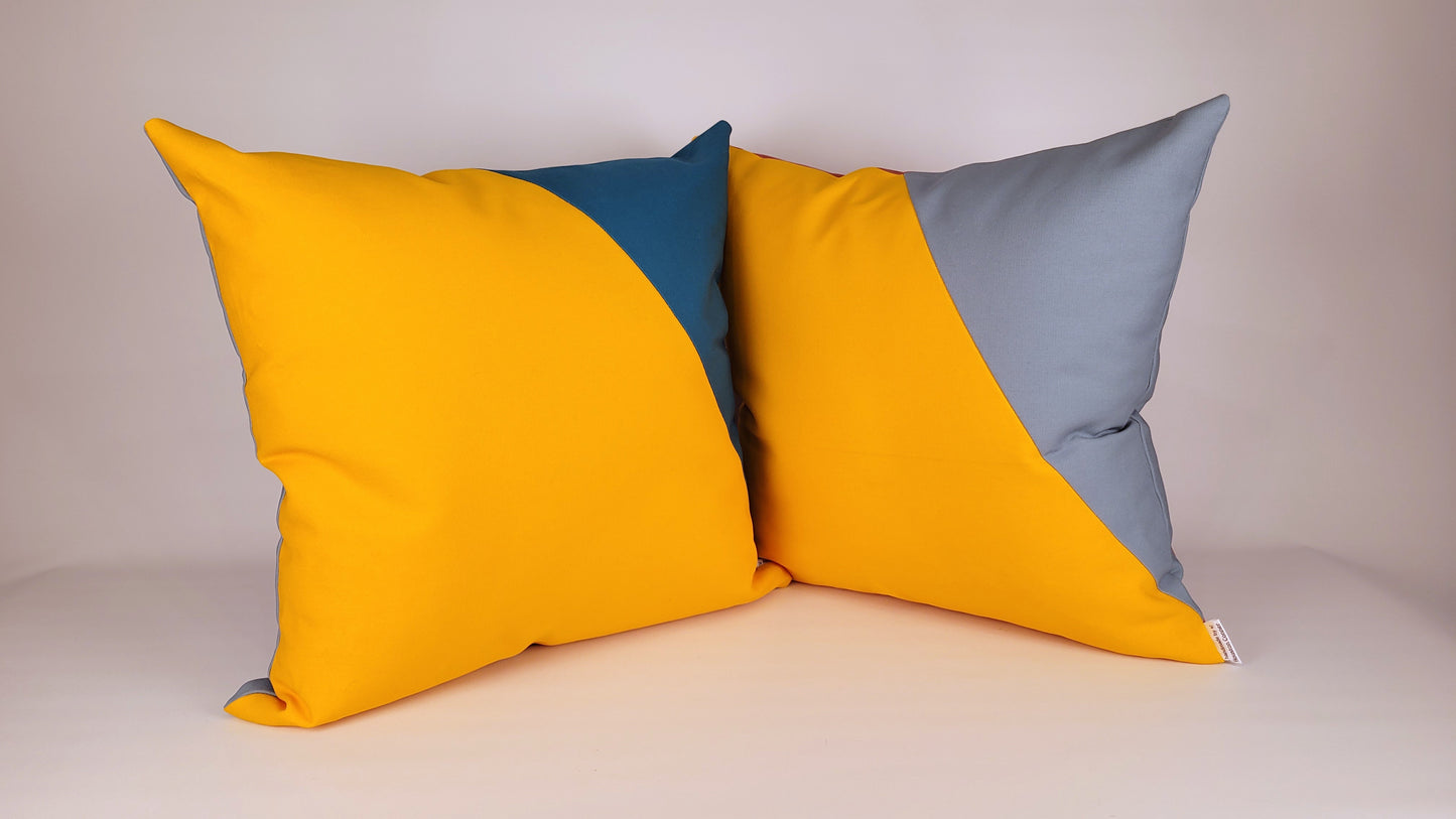 50s Mod Geometric Outdoor Throw Pillow 20"