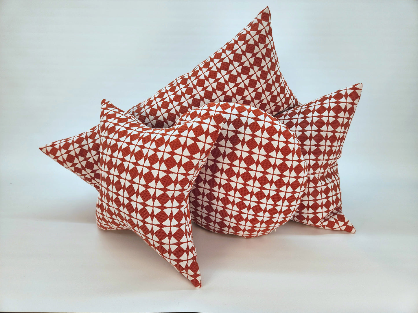 Explorer58 Square Pillow Cover, Thruster Red, Various Sizes, with or without Inserts, Handmade by Houston and Scott