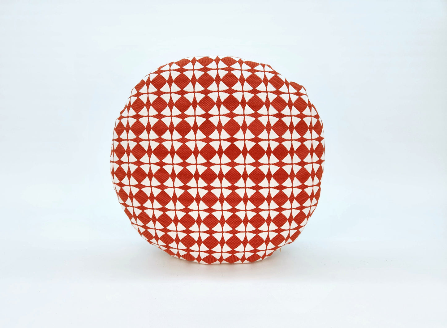 Explorer58 Round 16" Pillow Cover, Thruster Red, with or without Feather Insert, Handmade by Houston and Scott