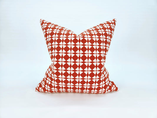 Explorer58 Square Pillow Cover, Thruster Red, Various Sizes, with or without Inserts, Handmade by Houston and Scott