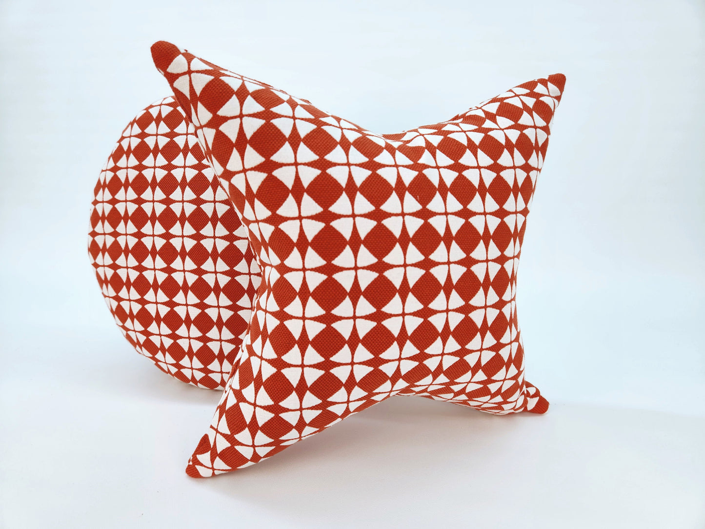 Explorer58 Star Shaped Pillow Cover, Thruster Red, with or without Feather Insert. Handmade by Houston and Scott