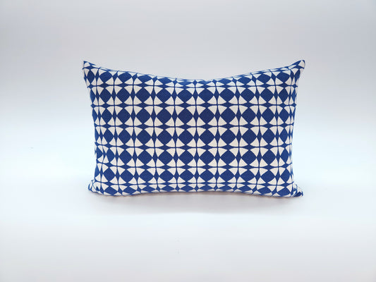 Explorer58 Rectangular Lumbar Pillow Cover, Cape Canaveral Blue, Various Sizes, with or without Inserts, Handmade by Houston and Scott