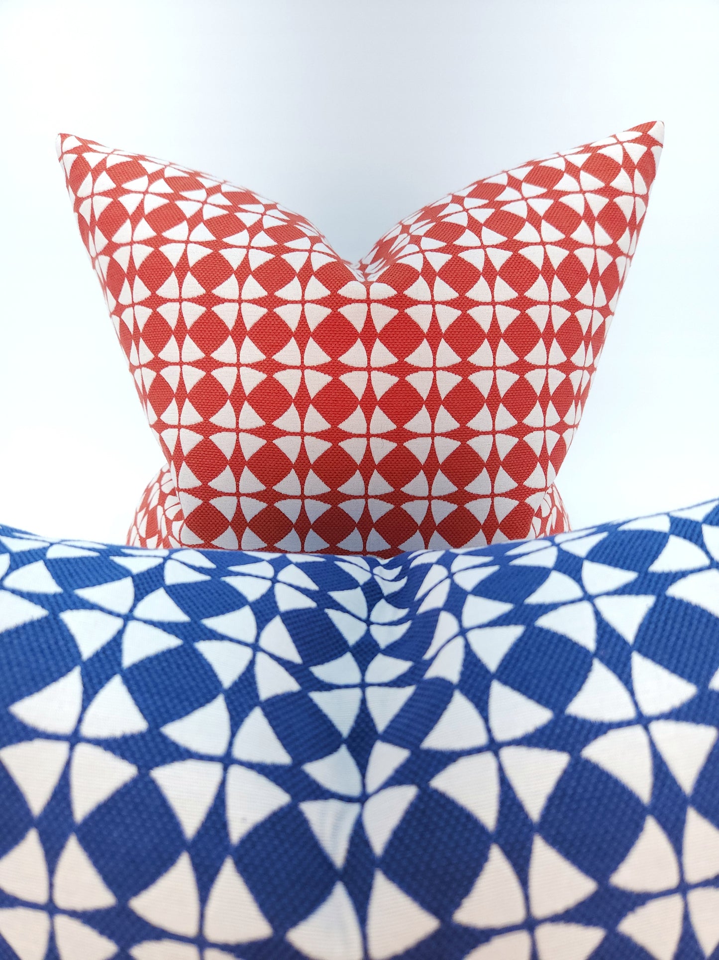 Explorer58 Square Pillow Cover, Thruster Red, Various Sizes, with or without Inserts, Handmade by Houston and Scott