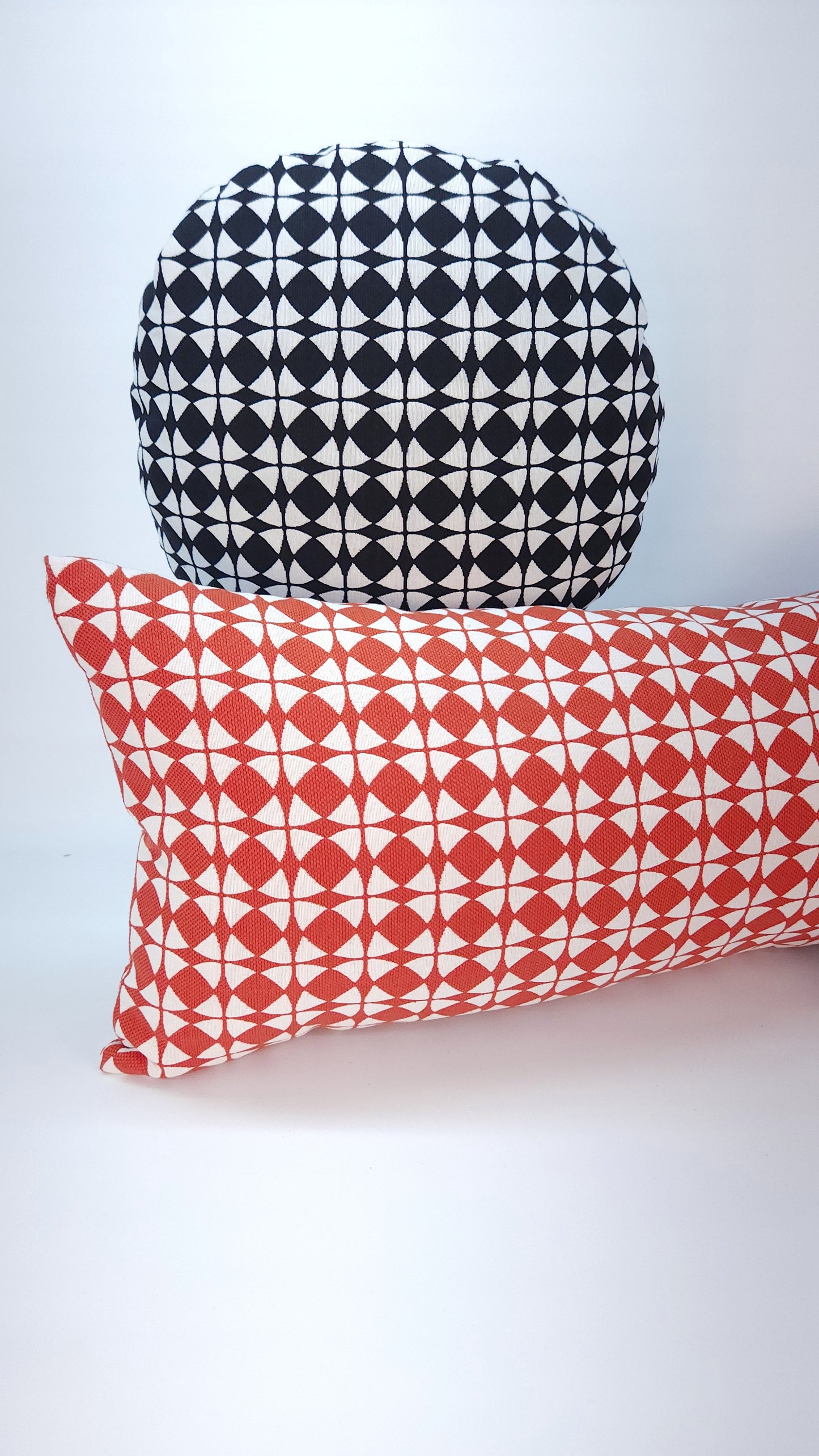 Explorer58 Rectangular Lumbar Pillow Cover, Thruster Red, Various Sizes, with or without Inserts, Handmade by Houston and Scott
