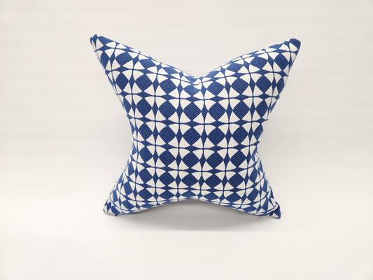Explorer58 Star Shaped Pillow Cover, Cape Canaveral Blue, with or without Feather Insert. Handmade by Houston and Scott