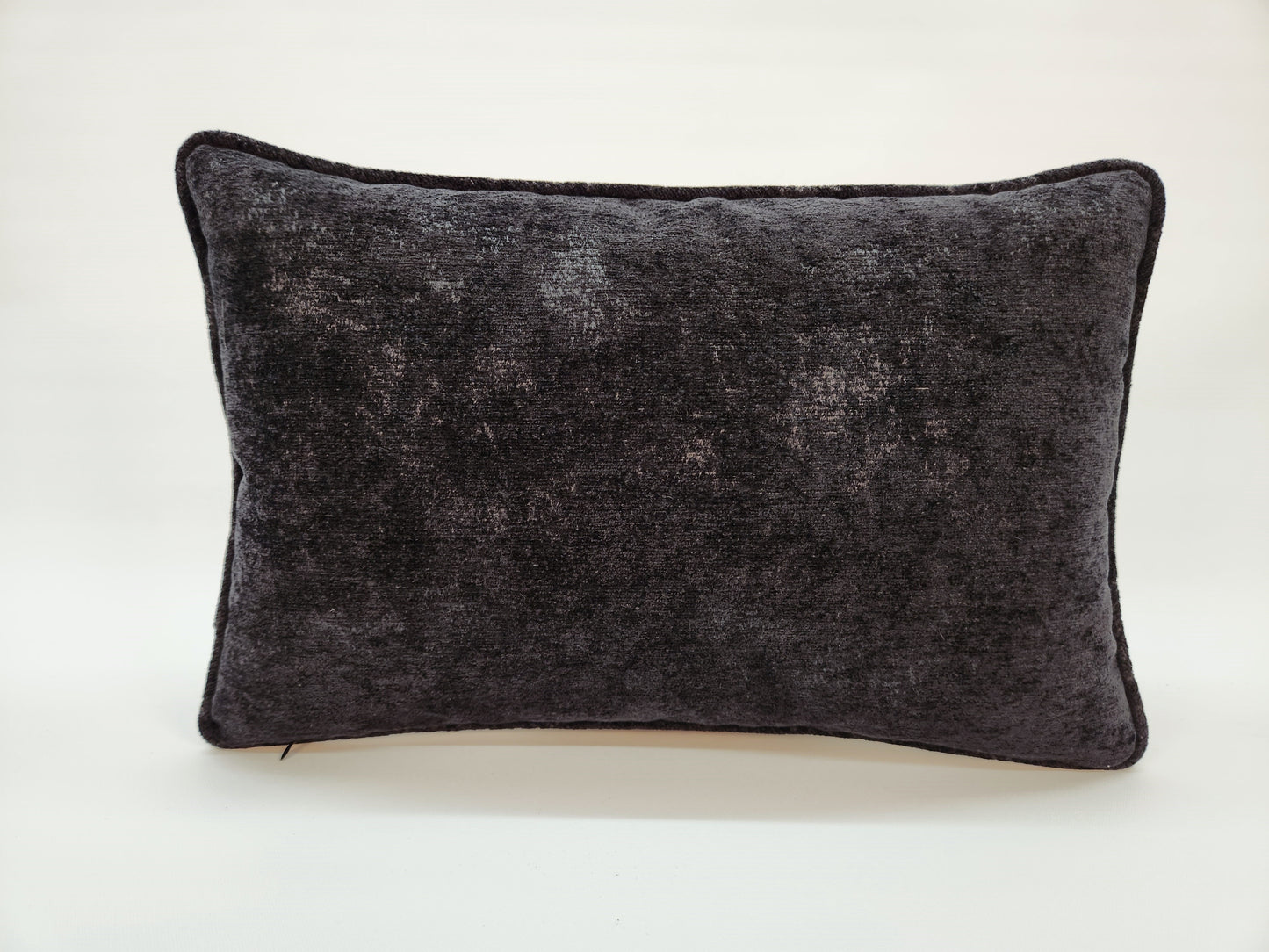 Atomic 1950s Vintage Barkcloth Fabric 12x18 Lumbar Pillow: Black, Red, Brown on Light Grey, Mid-Century-Modern, Only 3 Available