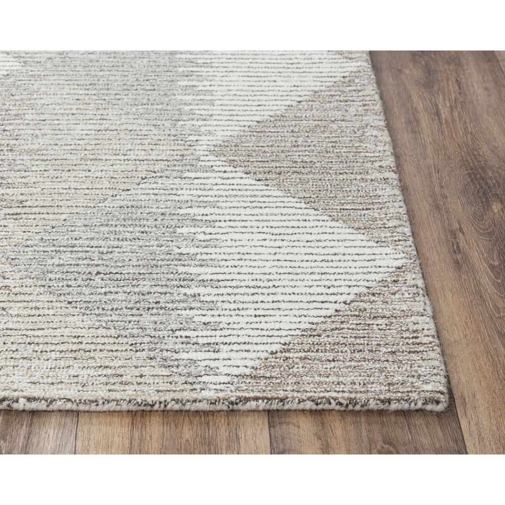 Heathered Diamond Wool Area Rug, Ivory 7'9"x9'9"