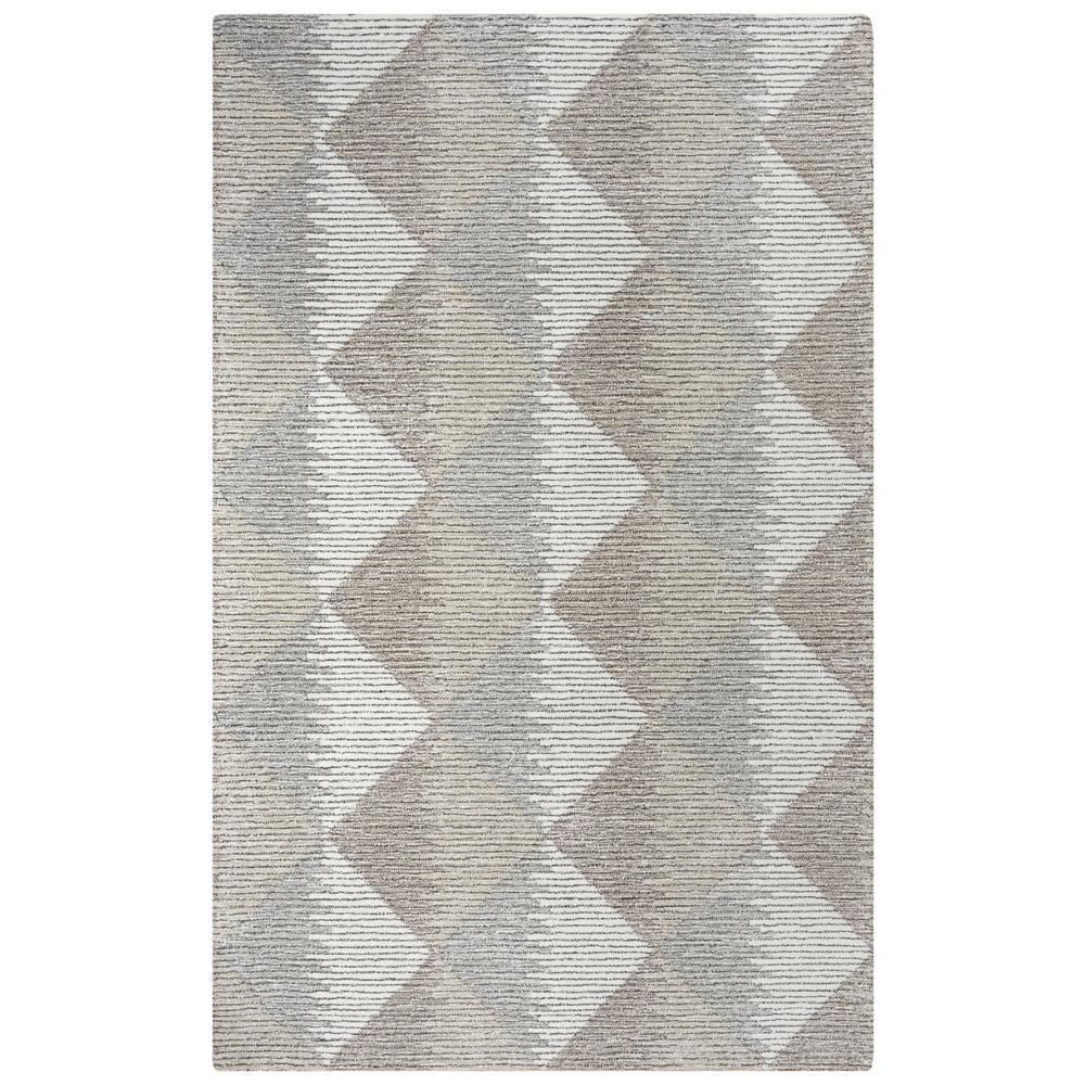 Heathered Diamond Wool Area Rug, Ivory 7'9"x9'9"