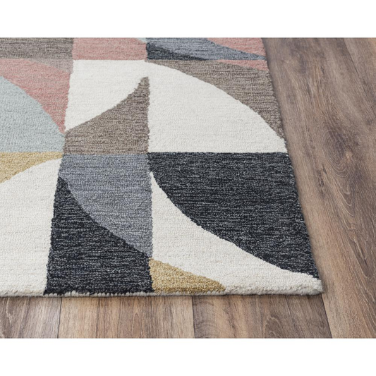 Neutral Statement Bold Wool Area Rug 7'9"x9'9"